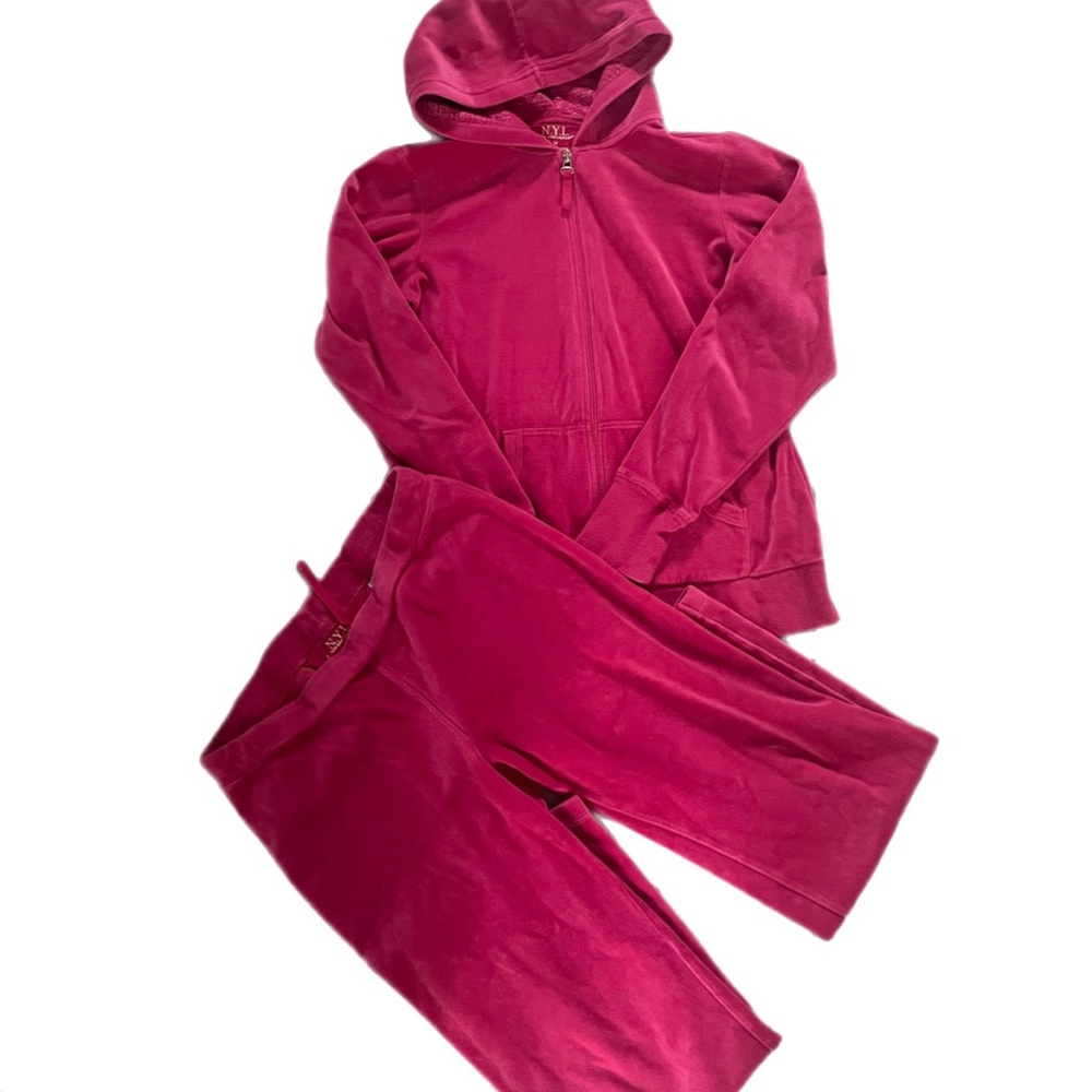 ♢ Pink Velour New York Laundry Matching Set